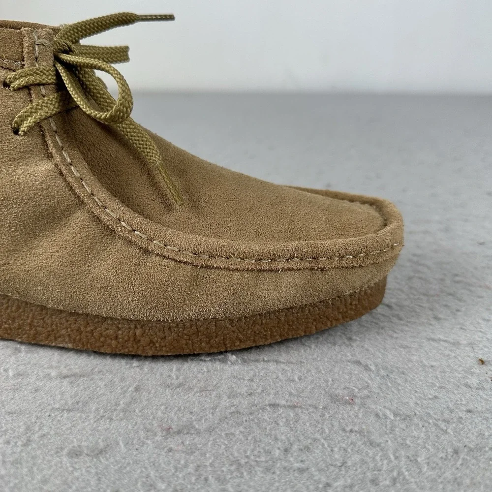 Clarks Wallabee Shacre Ankle Boot Dark Sand Suede Leather Men's Size 8.5 Casual
